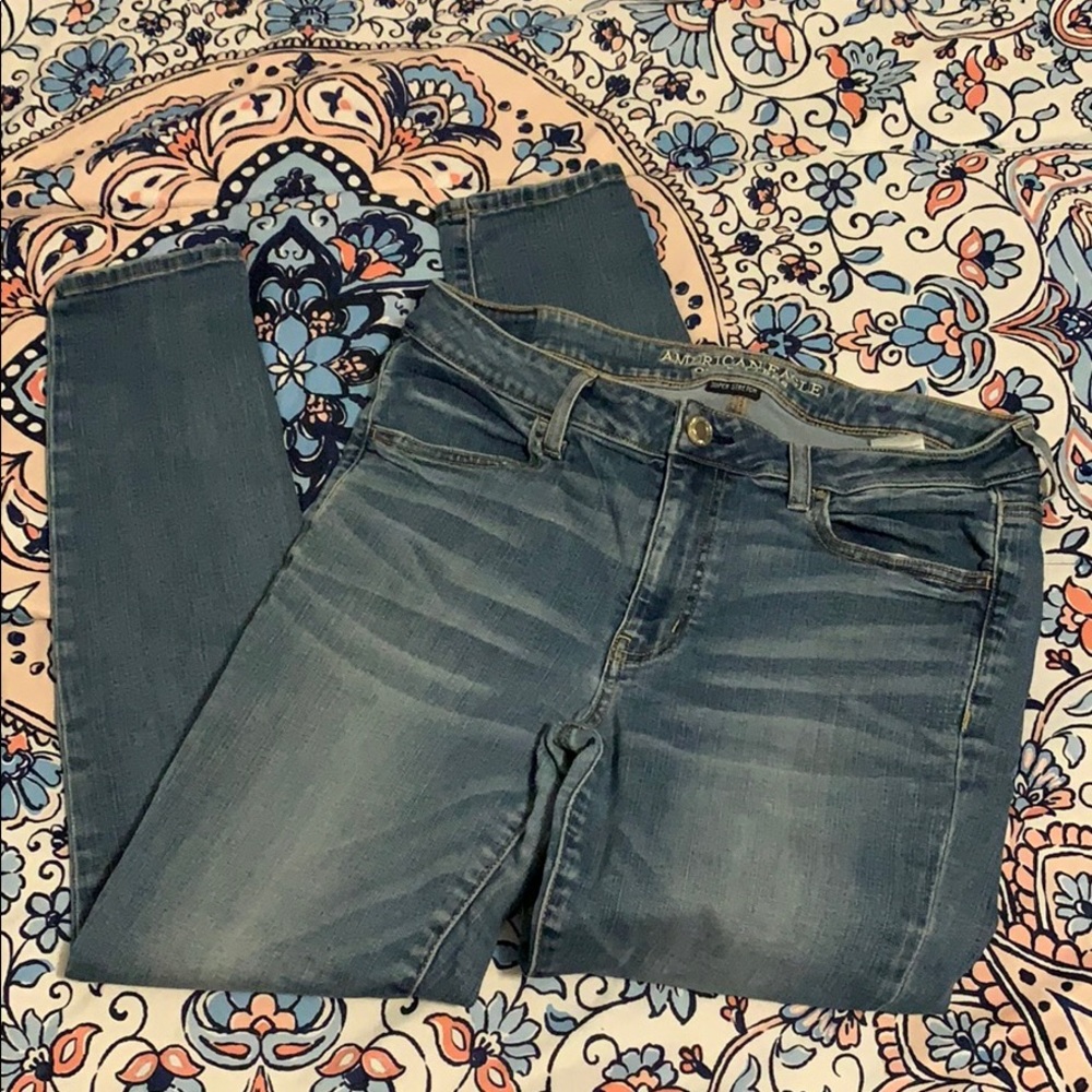 american eagle skinny jegging size12 super stretch